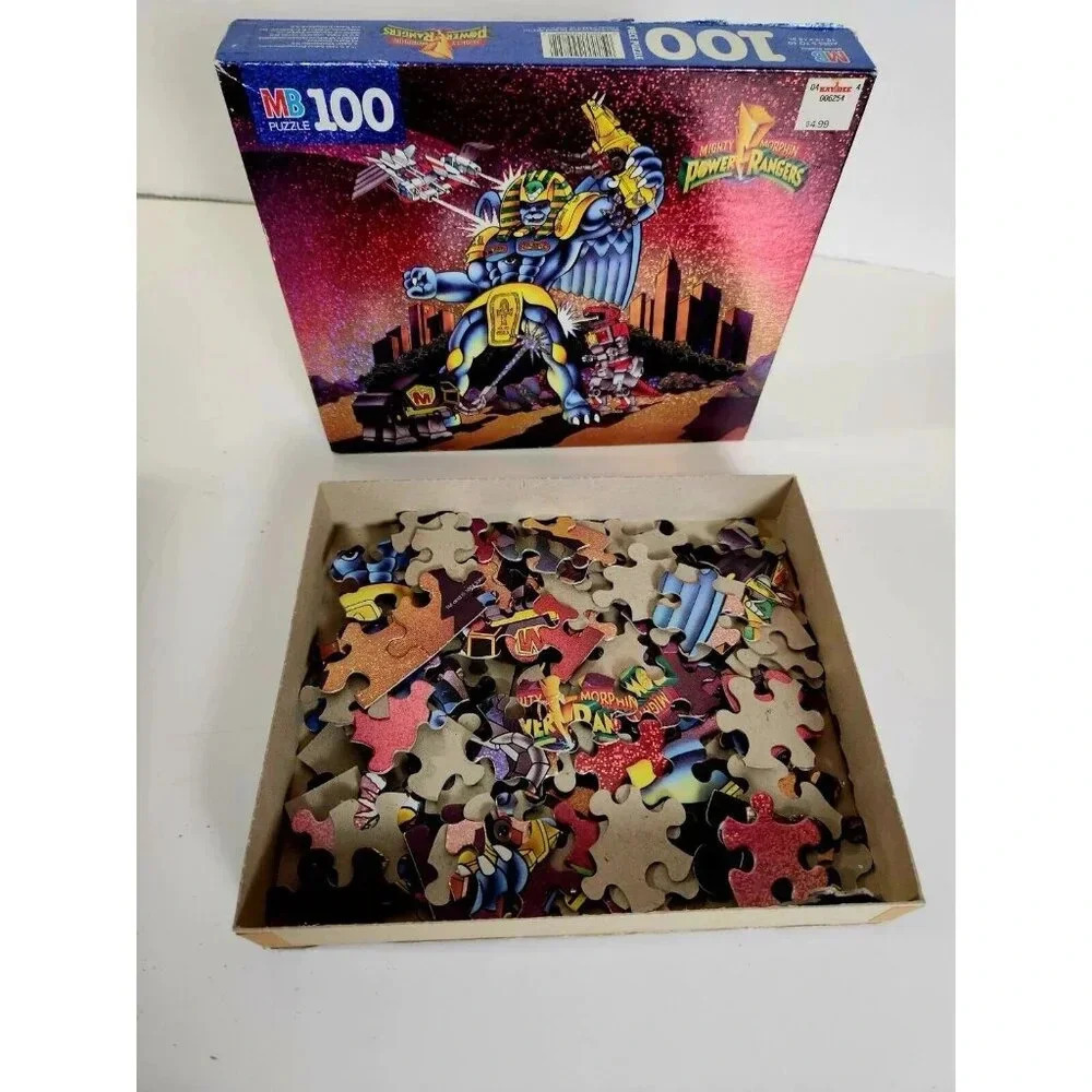 Mighty Morphin Power Rangers 100pc Puzzle 1994 Vintage complete - Picture 2 of 5